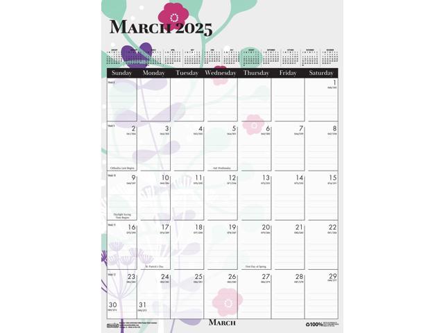 House of Doolittle Wild Flower Wall Calendar 12x16.5 Wild Flowers 2026