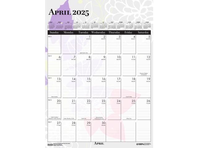 House of Doolittle Wild Flower Wall Calendar 12x16.5 Wild Flowers 2026