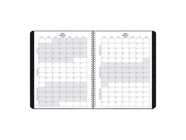 Blueline Academic Monthly Planner 11 x 8.5 Black 2025 to 2026 CA701BLK
