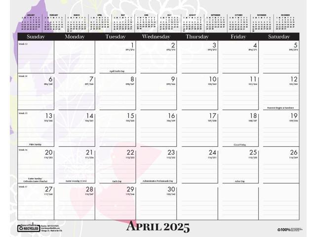 House of Doolittle Recycled Wild Flower Wall Calendar 15x12 Wild Flowers 2026