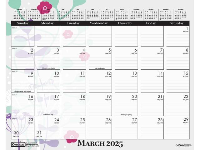 House of Doolittle Recycled Wild Flower Wall Calendar 15x12 Wild Flowers 2026