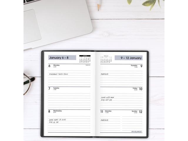 AT-A-GLANCE DayMinder 2026 Weekly Planner, Black, Pocket, 3 1/2' x 6'
