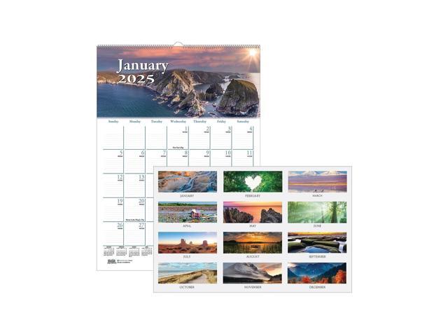 House of Doolittle Scenic Compact Three-Month Wall Calendar 8x17 2026