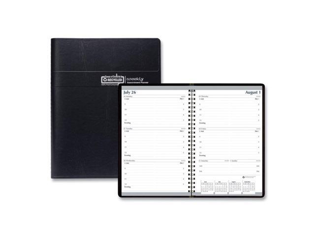 House of Doolittle Weekly Appointment Book 30-Minute Appointments 8x5 Black 2026