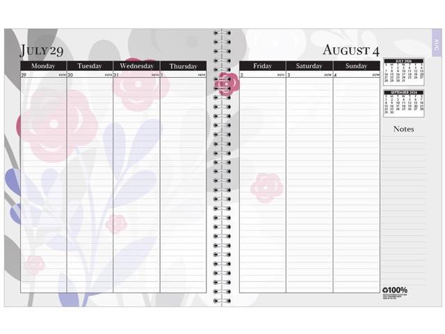 House of Doolittle Monthly Weekly Planner 9x7 Wild Flowers 2026