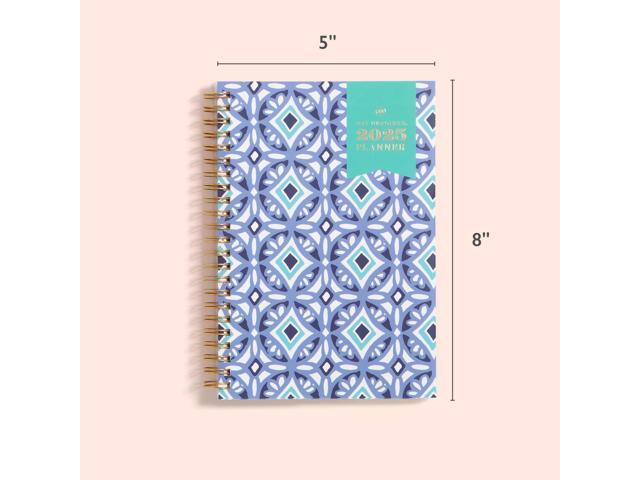 Blue Sky Day Designer Tile Weekly/Monthly Planner 8x5 Blue/White Cover 2026