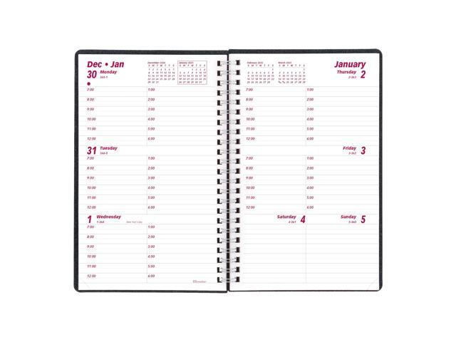 Brownline DuraFlex Weekly Planner 8 x 5 Black 2026 CB75VBLK