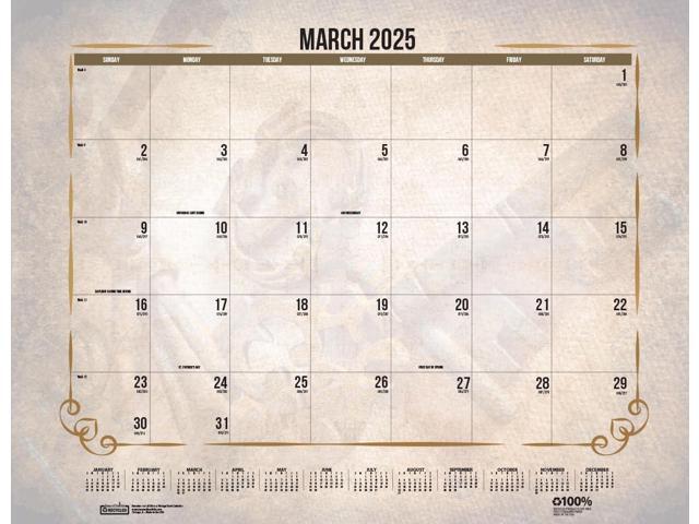 House of Doolittle Recycled Vintage Desk Pad Calendar 22x17 Sepia Jan-Dec 2026