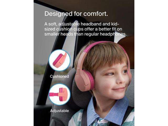 Belkin SoundForm Mini Wireless On-Ear Headphones for Kids Pink AUD001BTPKV3