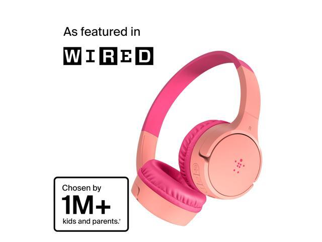 Belkin SoundForm Mini Wireless On-Ear Headphones for Kids Pink AUD001BTPKV3