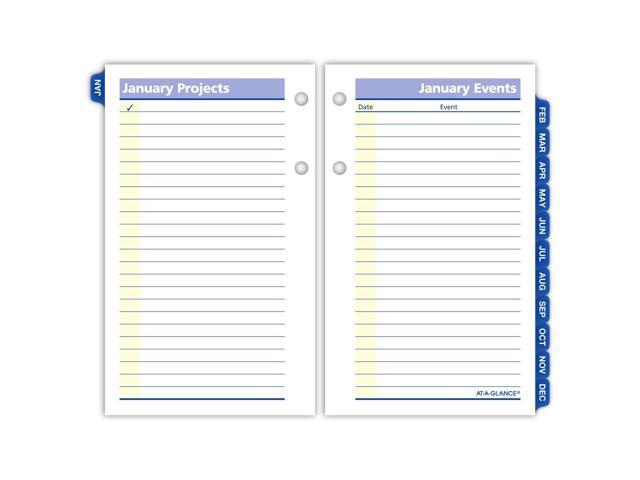 At-A-Glance QuickNotes Desk Calendar Refill 3.5 x 6 2026 E51750
