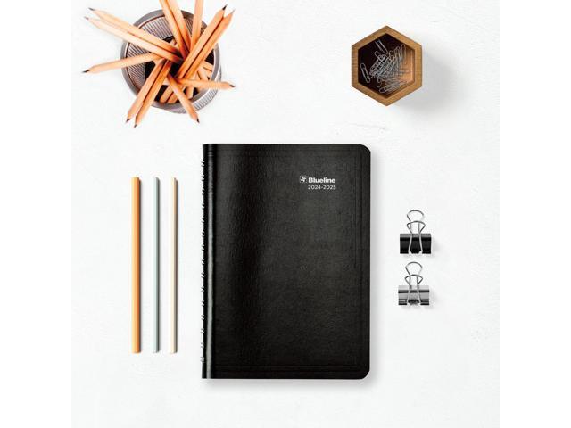 Academic Daily/Monthly Planner 8 x 5 Black Cover 12-Month Aug to July: 2025 to 2026 CA201BLK