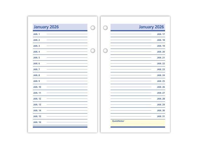 At-A-Glance QuickNotes Desk Calendar Refill 3.5 x 6 2026 E51750