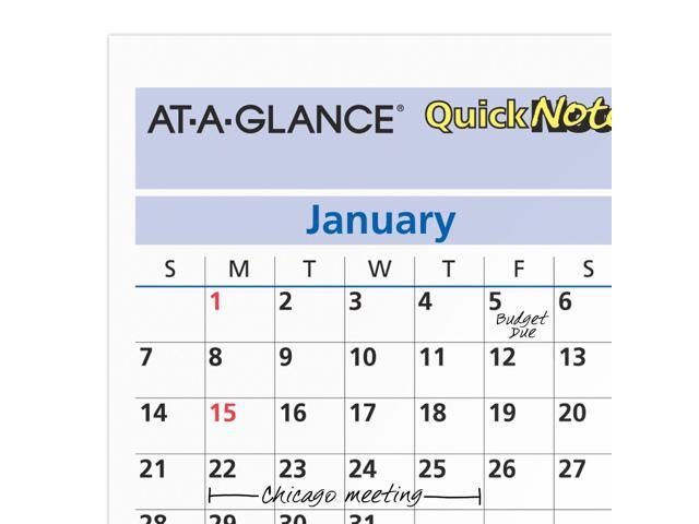 At-A-Glance QuickNotes Mini Erasable Wall Planner 16x12 2026 PM550B28