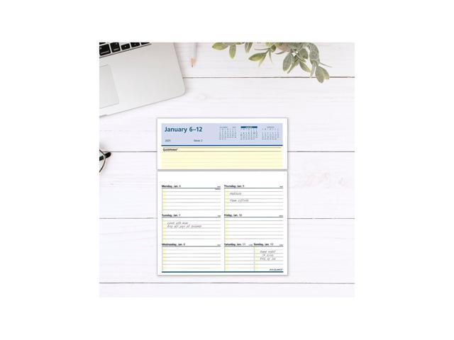 Flip-A-Week Desk Calendar Refill with QuickNotes 7 x 6 White Sheets 12-Month Jan to Dec: 2026 SW70650