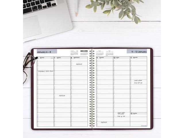 AT-A-GLANCE DayMinder 2026 Weekly Appointment Book Planner, Burgundy, Large, 8' x 11'