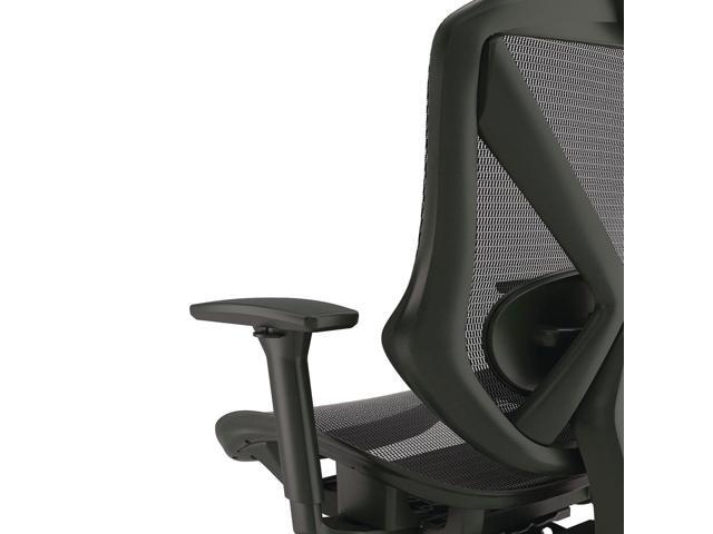 Alera Taunton Ergonomic Mesh Swivel Task Chair - Supports Up to 275lb - 17.44 to 20.98 Seat Height - Black Seat/Back, Black Base ALETN41BME18