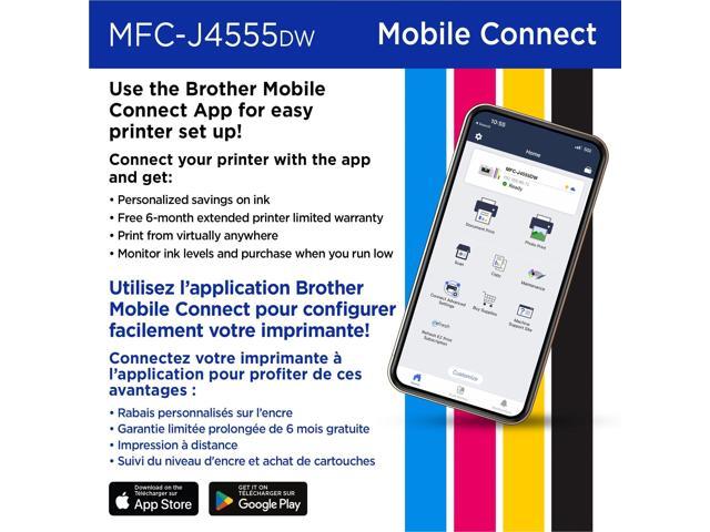 Brother - INKvestment 4555 Wireless Color All-in-One Inkjet Printer with 2 Paper Trays (MFCJ4555DW), Great for Small Offices - White - image 7