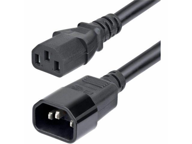 StarTech 15ft 4.5m Power Extension Cord C14 to C13 PDU Power Cord 15A 250V 14AWG UL Listed