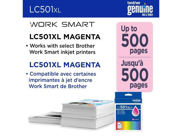 Brother LC501XLM High Yield Magenta Ink Cartridge 1260, 1360, and 1410 Printers