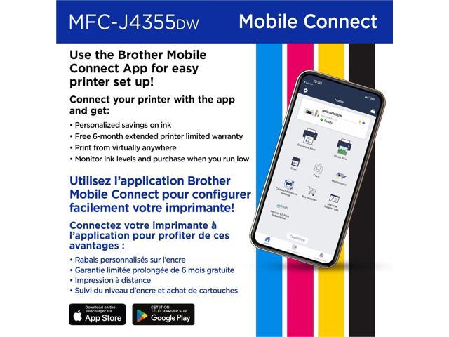 Brother - INKvestment 4355 Wireless All-in-One Inkjet Printer with 1.8” Color Display (MFC-J4355DW), Great for Small Offices - White - image 6