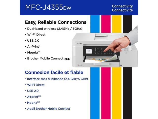 Brother - INKvestment 4355 Wireless All-in-One Inkjet Printer with 1.8” Color Display (MFC-J4355DW), Great for Small Offices - White - image 7