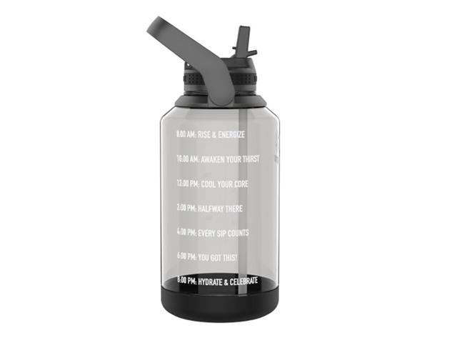 Takeya - Tritan 64-oz. Motivational Water Bottle with Straw Lid - Stormy Black - image 3