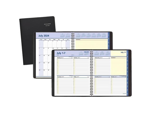 AT-A-Glance QuickNotes Weekly/Monthly Planner 10x8 Black 2024-2025 761105