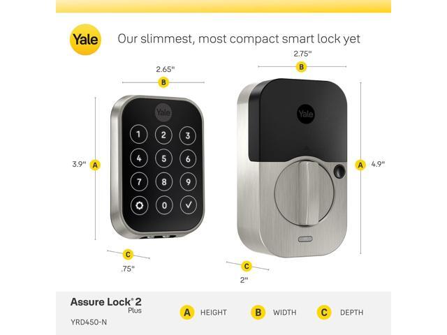 Yale - Assure Lock 2 - Smart Lock Keyless Bluetooth Deadbolt with APPLE HOME KEYS | Touchscreen Keypad Access - Satin Nickel - image 7