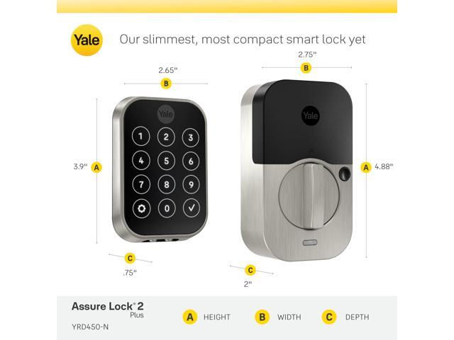 Yale - Assure Lock 2 - Smart Lock Keyless Bluetooth Deadbolt with APPLE HOME KEYS | Touchscreen Keypad Access - Black Suede - image 5