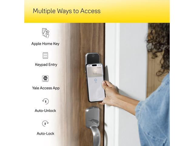 Yale - Assure Lock 2 - Smart Lock Keyless Bluetooth Deadbolt with APPLE HOME KEYS | Touchscreen Keypad Access - Black Suede - image 7