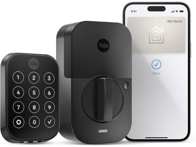 Yale Assure Lock 2 Plus Apple Home Keys, Black Keyless Entry Door Lock with Keypad for Code Entry Lock and Auto-Unlock (No Wi-Fi) Remote Access...