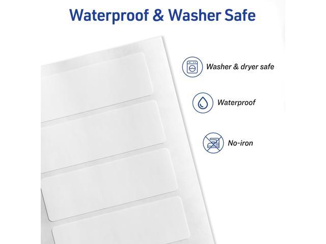 No-Iron Fabric Labels Handwrite Only 1 x 3 White 5/Sheet 10 Sheets/Pack 40725