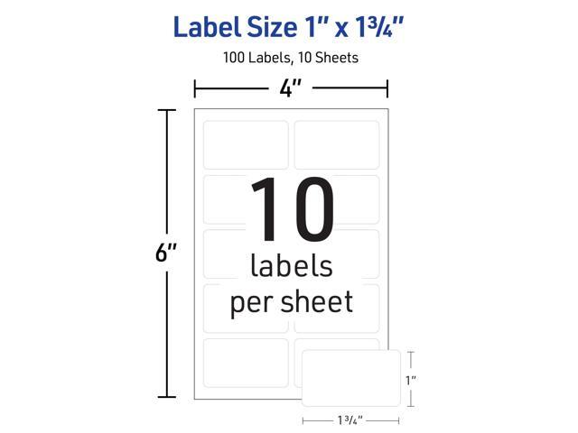 No-Iron Fabric Labels Handwrite Only 1 x 1.75 White 10/Sheet 10 Sheets/Pack 40723