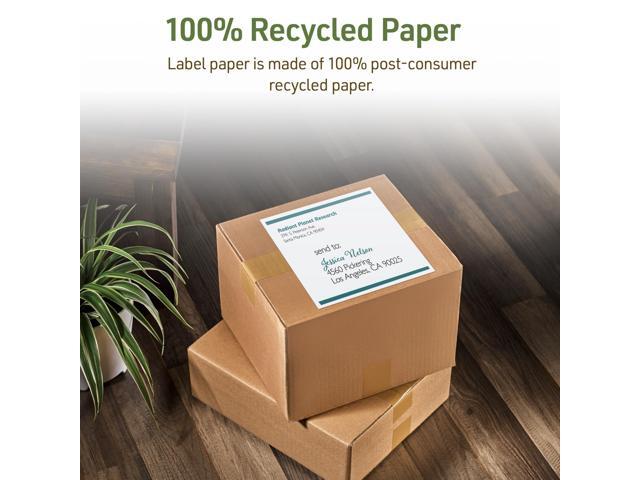 EcoFriendly Recycled Shipping Labels Inkjet/Laser 8.5 x 11 White 1/Sheet 10/Pack 48809