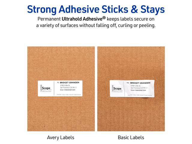 Waterproof Film Address Labels with Sure Feed Technology. Laser 1 x 2.63 White 30/Sheet 10 Sheets/Pack 15509