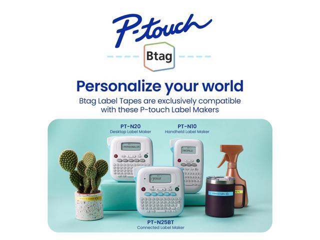 Brother - P-touch Btag Blue on White Label Tape (BTAG233), 1/2" x 13.1' (12mm x 4m), Only for use with PT-N10, PT-N20, PT-N25BT - image 7