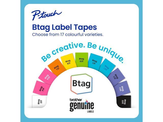 Brother - P-touch Btag Black on White Label Tape (BTAG231), 1/2" x 13.1' (12mm x 4m), Only for use with PT-N10, PT-N20, PT-N25BT - image 5