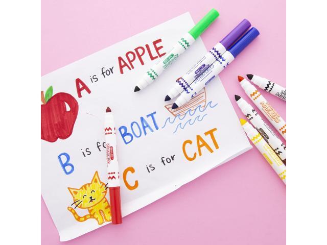 BAZIC 8 Colors Broad Line Jumbo Washable Markers, Case Pack of 24