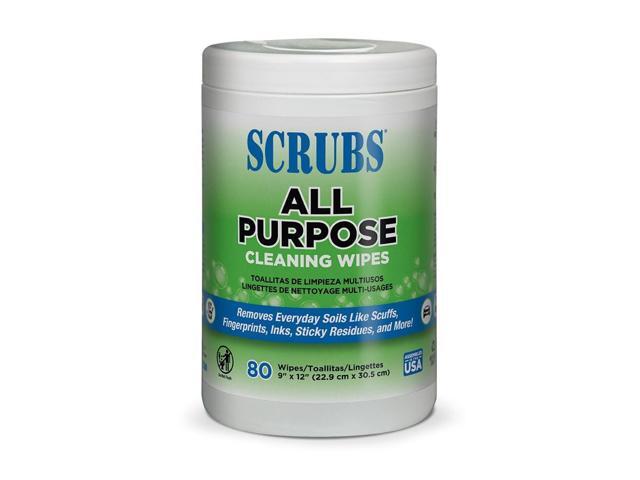 All Purpose Cleaning Wipes 9 x 12 Citrus Scent White 80 Wipes/Canister 6 Canisters/Carton 96580