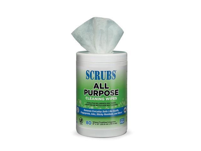 All Purpose Cleaning Wipes 9 x 12 Citrus Scent White 80 Wipes/Canister 6 Canisters/Carton 96580