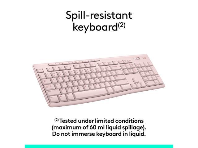 Logitech - MK270 Full-size Wireless Membrane Keyboard and Mouse Bundle for PC - Rose - image 8