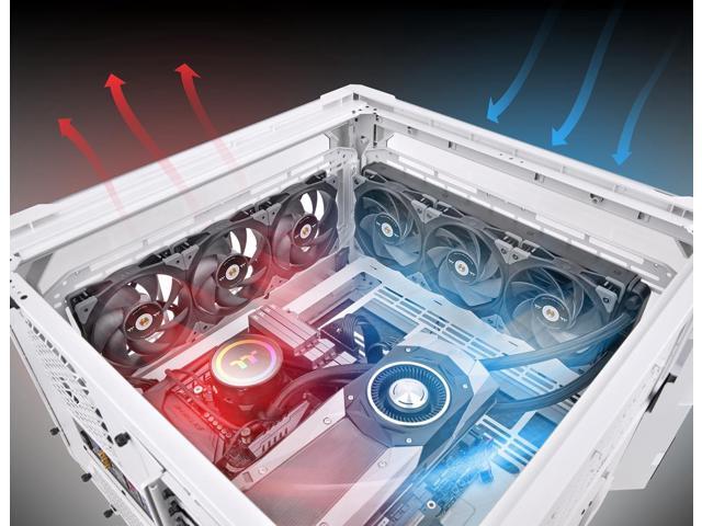 Thermaltake SWAFAN GT12 PC Cooling Fan, 3 Types of Detachable Fan Blades, High Pressure/High Air Flow/ Reversed (Single Fan Pack) CL-F155-PL12BL-A