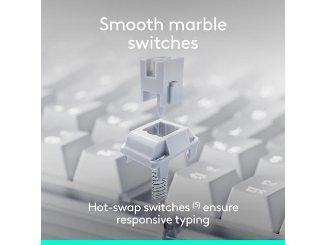 Logitech - Alto Keys K98M Full-size Wireless Mechanical keyboard with Backlit keys for PC, Mac, Laptops - Lilac - image 3