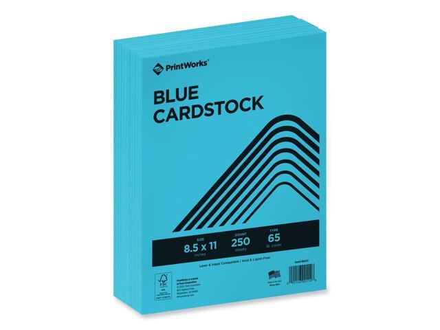 Color Cardstock 65 lb Cover Weight 8.5 x 11 Blue 250/Ream 00114
