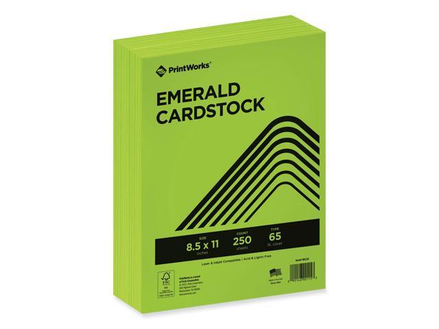Color Cardstock 65 lb Cover Weight 8.5 x 11 Emerald Green 250/Ream 00115