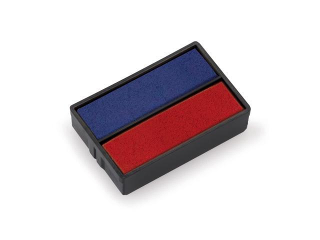 Printy Economy Micro 5-in-1 Date Stamp Self-Inking 1' x 0.75' Blue/Red E4853L