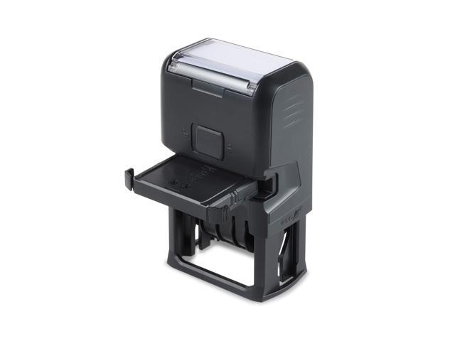 Printy Economy 5-in-1 Date Stamp Self Inking 1.63' x 1' Blue/Red 4754