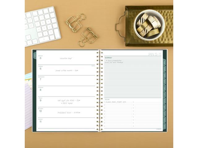 Cambridge 2026 Planner, Weekly & Monthly, 8-1/2' x 11', Large, Emerald Isle