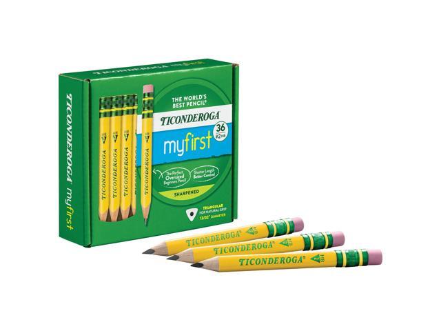 My First Short Pencil with Eraser 3.6 mm HB #2 Black Lead/Yellow Barrel 36/Pack X331360001
